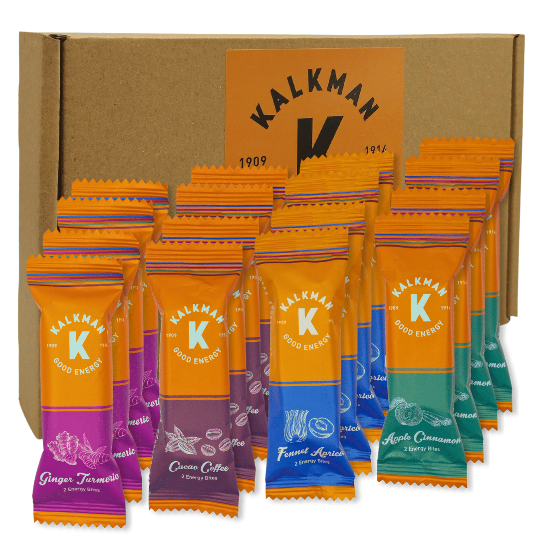 ENERGY BITES MIX PAKKET DUOPACK - 32 stuks, 4 smaken, gratis geleverd door je brievenbus.